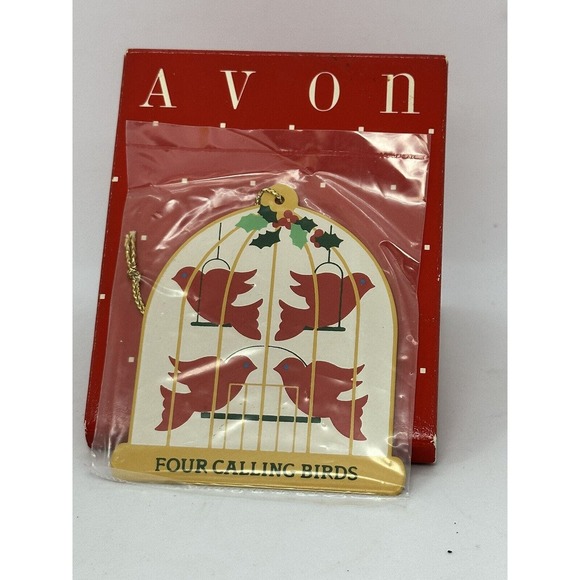 Vintage Avon 12 Days of Christmas Ornament‎ 4 Calling Birds - Picture 1 of 4